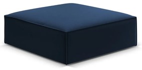 Ciemnoniebieski aksamitny podnóżek Vanda – Mazzini Sofas