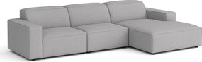 Narożnik modułowy Cursal A  prawy – sofa narożna 284 x 166 cm, szary Raven 7, nowoczesny design