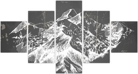 Obraz - Ilustracja gór (125x70 cm)