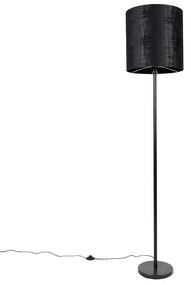 Nowoczesna lampa podłogowa Czarny abażur Czarny 40 cm - Simplo Nowoczesny Oswietlenie wewnetrzne