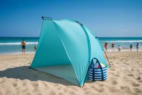 Duży namiot plażowy parawan na plażę półnamiot 220x120x120cm + pokrowiec