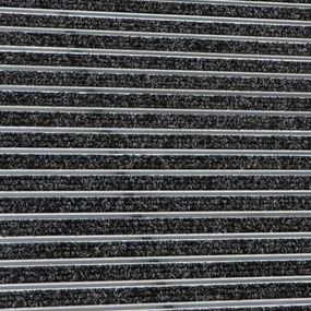 Aluminiowa mata czyszcząca z wkładem dywanowym, 180 x 120 cm, czarna
