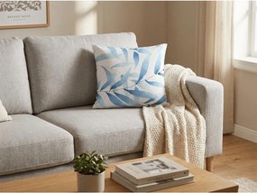 Zestaw 2 szt. dekoracyjnych poszewek na poduszkę z mikrofibry KOVENDI 45x45 cm, niebiesko-biała