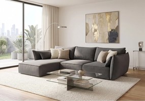 Narożnik lewy Cookie 308x171 cm Manila 16 ciemny szary