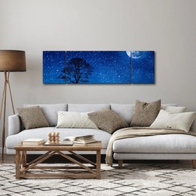 Obraz wilka wyjącego do księżyca (170x50 cm)