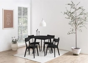 Okrągły stół nierozkładany Roxby 105 cm czarny