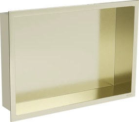 Mexen X-Wall-R półka wnękowa z kołnierzem 45 x 30 cm, złota szczotkowana - 1950453010