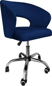 Fotel obrotowy AURA tkanina Welur krzesło biurowe : Kolor Stelaża - Chrom, Kolor tkaniny - VELVET - MG16, Typ siedziska - Siedzisko obrotowe 360°, Typ tkaniny - Velvet