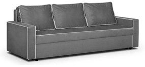 Kanapa sofa 3 os z funkcją spania MIDI Szary/Biały