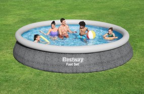 Basen rozporowy Fast Set szary 457 x 84 cm 9677 l BESTWAY