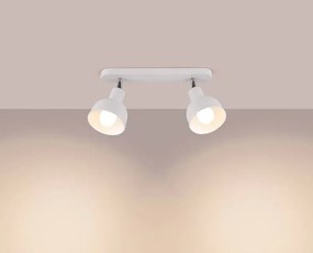 Biała metalowa dwupunktowa lampa sufitowa - A623 C3-B59