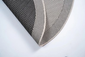 Dywan zewnętrzny Miovani czarny 120 cm x 120 cm koło