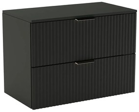 Czarna szafka wisząca pod umywalkę nablatową 40x12x4 M0-B82