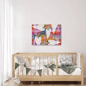 Obraz - Serce na abstrakcyjnym tle (70x50 cm)