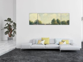 Obraz - Camille Pissarro, Hampton Court Green, reprodukcje (170x50 cm)