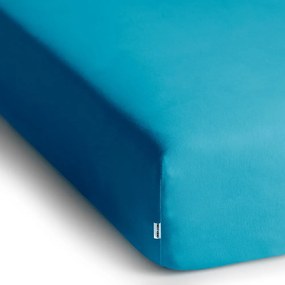 Niebieskie dżersejowe prześcieradło z gumką 120x200 cm Amber – Restilo