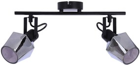 Lampa sufitowa dwupunktowa na listwie w stylu loft - Z053-Harno