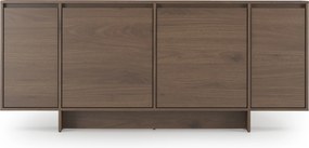 Komoda czterodrzwiowa Zolia 180 cm na cokole - orzech elegant