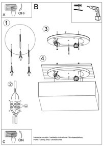 Plafon HORUS 55 biały SOLLUX  LIGHTING