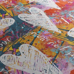 Obraz - Serce na abstrakcyjnym tle (170x50 cm)