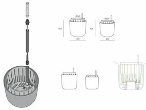 Plastia Doniczka samonawadniająca Tolita Air różowy, śr. 19 cm
