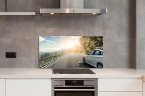 Panel szklany do Kuchni Samochód na Górskiej Drodze