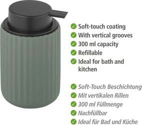 Zielony ceramiczny dozownik do mydła Wenko Belluno