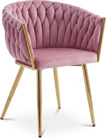 Ciemnoróżowe krzesło glamour D9-E94