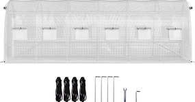 Szklarnia Tunelowa Ophorn Walk-In, Ocynkowana Rama, Wodoodporna Osłona 20x10x7 stóp