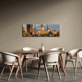 Obraz - Most Karola (z zegarem) (90x30 cm)