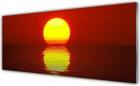 Szkło nad Blatem Ognisty Zachód Słońca