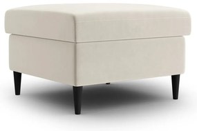 Beżowy aksamitny podnóżek Kyoto – Cosmopolitan Design