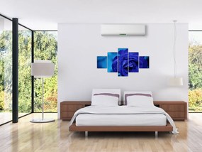 Obraz niebieskiej róży (125x70 cm)
