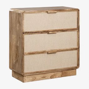 Komoda Z Drewna Mango, Mdf I Juty Abrams Drewno Mango - Sklum