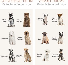 PawHut Klatka dla psa z 2 drzwiami transportowa z zamkiem rustykalny brązowy | Aosom PL