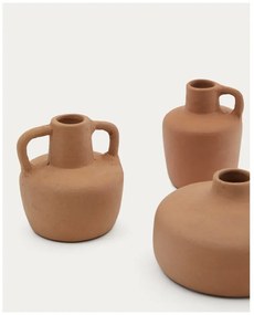 Pomarańczowe wazony z terakoty zestaw 3 szt. (wysokość 6 cm) Sofra – Kave Home