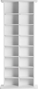 Meble Multimedialne do Schowania SucceBuy, 8 Poziomów, Regulowalna Polka DVD dla 464 CD, Biały