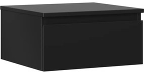 Mexen Orio szafka łazienkowa podumywalkowa 50 cm z blatem, 1 szuflada, czarna mat - 91A10-05023-1-BFC71