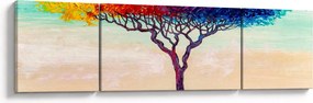 Obraz malowanego drzewa (170x50 cm)