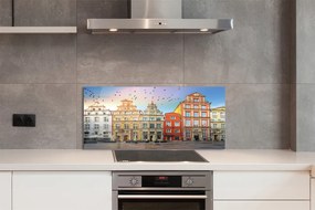 Panel szklany do Kuchni Kamienice Gdańskiego Starego Miasta