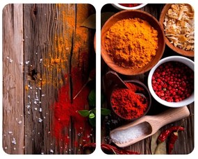 Komplet 2 szklanych osłonek na kuchenkę Wenko XL Spices, 52x40 cm