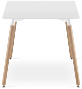 Zestaw jadalniany 1 + 4, stół ADRIA 120x80cm biały + krzesła BALI MARK czarne
