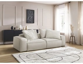 Beżowa sofa z imitacji skóry 260 cm Boheme – Bobochic Paris