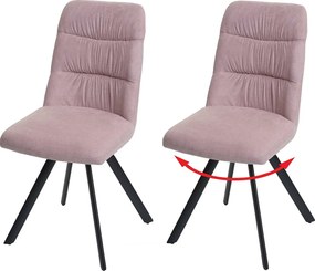 Krzesło do jadalni MCW-J69 (zestaw 2 sztuk),  różowy