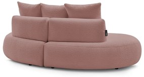 Różowa sofa z materiału bouclé 260 cm Saint-Germain – Bobochic Paris