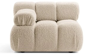 Beżowy moduł sofy z materiału bouclé (lewostronny) Bellis – Micadoni Home
