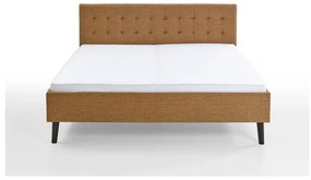Brązowe tapicerowane łóżko dwuosobowe 180x200 cm Empire – Meise Möbel