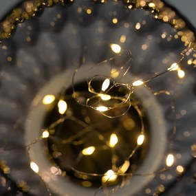LED szklana lampa MADRID czarna