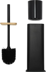 Szczotka WC ZETRU, z bambusowym wieczkiem