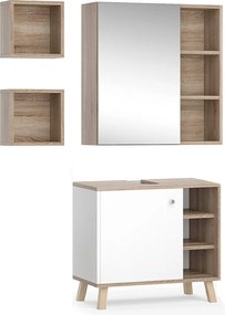 Zestaw mebli łazienkowych biały 62x32x54 senyo